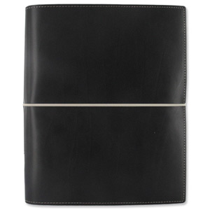 Filofax Domino Personal Organiser Elastic Closure for Refills A5 Black Ref 27868