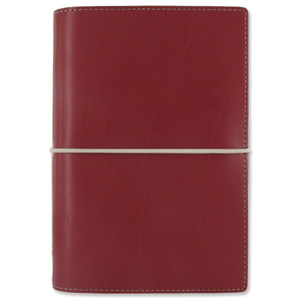 Filofax Domino Personal Organiser Elastic Closure for Refills 95x171mm Personal Red Ref 27810