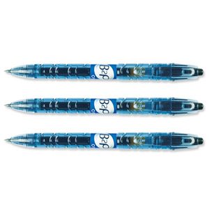 Pilot Begreen B2P Rollerball Pen Recycled Retractable 0.5mm Tip 0.32mm Line Black Ref 053101001 [Pack 10]