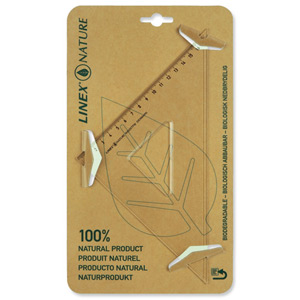 Linex Nature Set Square 45 Degree Metric Biodegradable Bevelled and Tracing Edges Clear Ref LXON4525TFM Ident: 107A