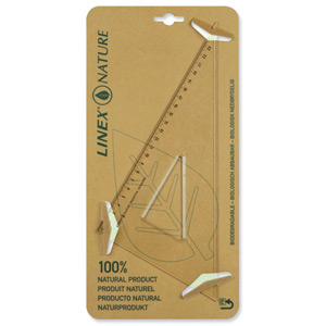 Linex Nature Set Square 60 Degree Metric Biodegradable Bevelled and Tracing Edges Clear Ref LXON6025TFM Ident: 107A