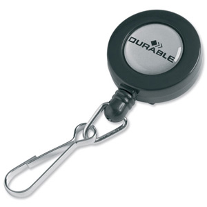Durable Badge Reel with Spring Snap Fastener 800mm Ref 8221-58 [Pack 10] Ident: 284H