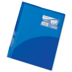 Snopake Elektra Twinfile Presentation Folder Polypropylene A4 Blue Ref 14032 [Pack 5] Ident: 188B