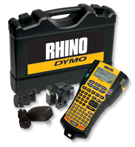 Dymo RhinoPRO 5200 Labelmaker Kit Printer Adaptor and Rechargeable Battery for 6-19mm Tapes Ref S0841390 Ident: 724C