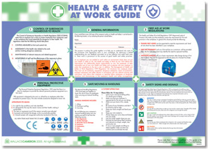 Wallace Cameron Health and Safety At Work Poster Laminated Wall-mountable W590xH420mm Ref 5405023 Ident: 550B