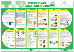 Wallace Cameron Workplace First-Aid Guide Poster Laminated Wall-mountable W840xH590mm Ref 5405025 Ident: 550B