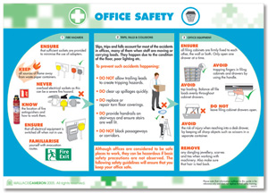 Wallace Cameron Office Safety Poster Laminated Wall-mountable W590xH420mm Ref 5405027 Ident: 550B