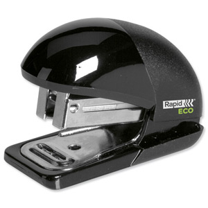 Rapid Eco Mini Stapler Recycled Plastic for No.26/6 Throat 25mm Capacity 10 Sheets Black Ref 24846201