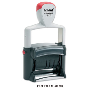 Trodat Professional 5117 Dial-A-Phrase Dater Stamp Self-inking Black Ref 75872 Ident: 346D