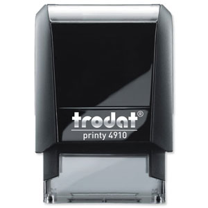 Trodat Printy VC/4910 Custom Stamp Self-Inking Up to 3 lines 26x10mm Ref 199881 Ident: 348E