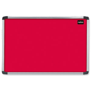 Nobo Euro Plus Noticeboard Felt with Fixings and Aluminium Frame W1226xH918mm Red Ref 30230192 Ident: 271A