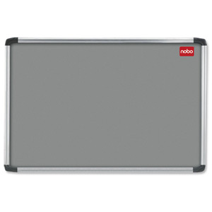 Nobo Euro Plus Noticeboard Felt with Fixings and Aluminium Frame W1226xH918mm Grey Ref 30230158 Ident: 271A