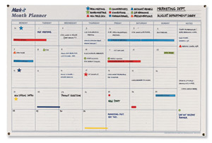 Mark-it Month Planner Laminated with Notes Column W900xH600mm Ref MP Ident: 318A
