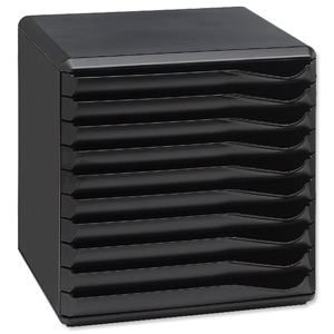 Form Set Filing Unit with 10 Drawers A4 Black Ident: 330D