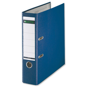 Leitz Lever Arch File Plastic 80mm Spine Foolscap Blue Ref 11101135 [Pack 10] Ident: 228C