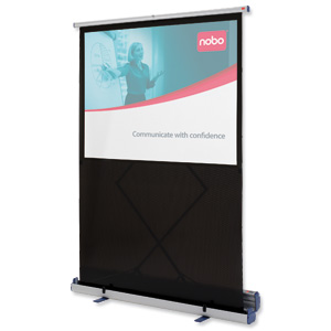 Nobo Projection Screen Floor-standing Portable 1500mm Diagonal Matt White Ref 1901955