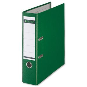 Leitz Lever Arch File Plastic 80mm Spine A4 Green Ref 10101055 [Pack 10] Ident: 228C