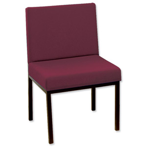 Trexus Reception Chair Traditional Metal Deep-cushioned W520xD660xH790mm Burgundy Ident: 412B