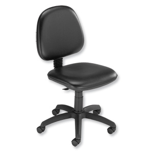 Trexus Operator Chair Vinyl Medium Back H330mm W460xD430xH480-610mm Black Ident: 400D