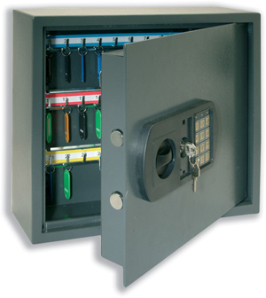 High Security Key Safe with Electronic Key Pad and 30mm Double Bolt Locking 30 Keys Ident: 556D