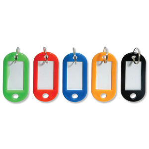 Key Hanger Standard with Fob Label Assorted [Pack 20]
