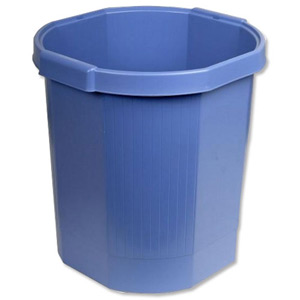 Mutiform Forever Waste Bin Recycled Plastic 18 Litre Cobalt Blue Ref 435101D