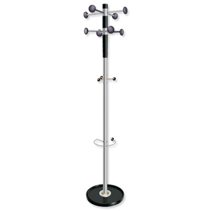 Decorative Coat Stand Solid Head Steel Post Umbrella Stand Metal Grey Ident: 488D