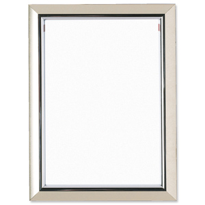 Deluxe Certificate Frame Non Glass Holds A4 Silver