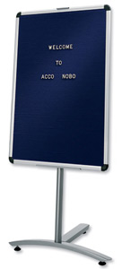 Nobo Welcome Foyer Board on Stand with Characters Aluminium Frame W600xH900mm Blue Ref 1901924 Ident: 288A