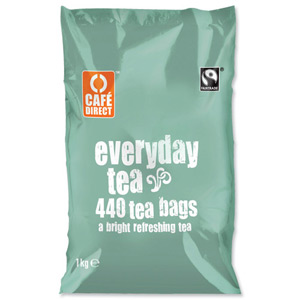 Cafe Direct Teabags Fairtrade Everyday Tea Ref A06634 [Pack 440] Ident: 609A