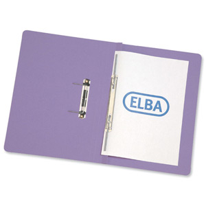 Elba Spirosort Transfer Spring File Recycled 315gsm 35mm Foolscap Mauve Ref 100090287 [Pack 25] Ident: 198A