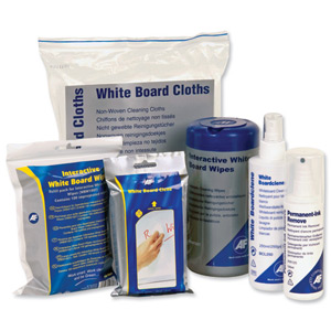 AF White Board Cloths Lint-free Absorbent for Wet and Dry Cleaning Large 320x240mm Ref AWBC025 [Pack 25]