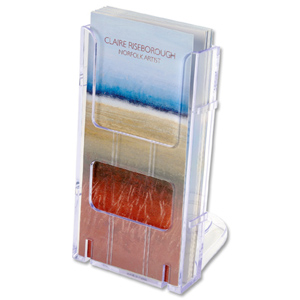 Literature Holder Connectable Modular Wall Mountable 1/3x A4 Clear Ident: 293B