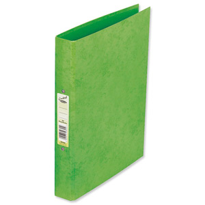 Concord Contrast Ring Binder Laminated 2 O-Ring Capacity 25mm A4 Lime Ref 82195 [Pack 10] Ident: 216C