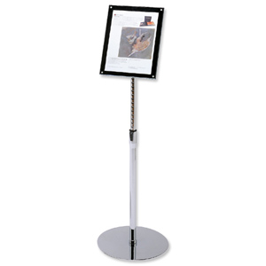 Sign Holder with Bevel Magnetic Cover Floor Standing Heavyweight A4 Ident: 290G