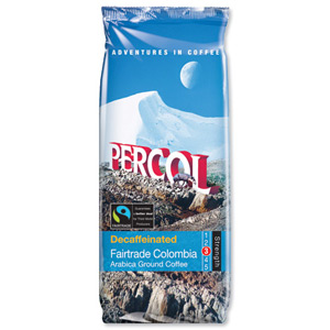 Percol Fairtrade Columbia Decaffeinated Ground Coffee Medium Roasted 227g Ref A07358 Ident: 614B