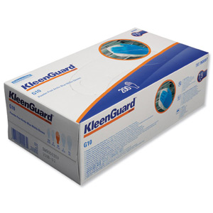 KleenGuard G10 Nitrile Gloves Powder Free Natural Rubber Medium Arctic Blue Ref 90097 [Box 200] Ident: 527A