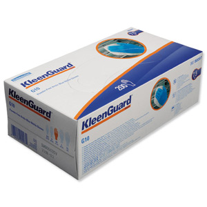 KleenGuard G10 Nitrile Gloves Powder Free Natural Rubber Large Arctic Blue Ref 90098 [Box 200] Ident: 527A