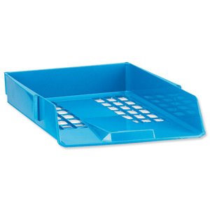 Avery Basics Letter Tray Stackable Versatile A4 Foolscap W278xD390xH70mm Blue Ref 1132BLUE Ident: 326I