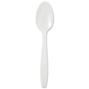 CaterX Plastic Dessert Spoon [Pack 100]