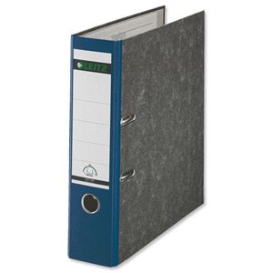 Leitz Standard Lever Arch File 80mm Spine Foolscap Blue Ref 1082-35 [Pack 10] Ident: 225D