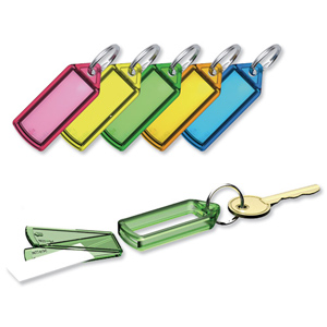 Key Hanger Sliding with Fob Label Small Assorted [Pack 100] Ident: 556C