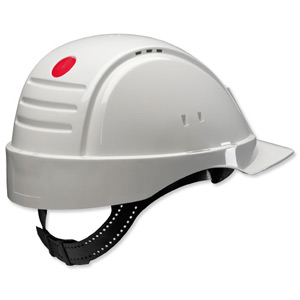 3M Solaris Safety Helmet Ventilation Peltor Uvicator Neck Protection White Ref G2000CUV-VI Ident: 524B