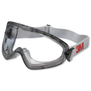 3M Safety Goggles Splash Proof Dust Resistant Anti-Mist Scratch Resistant Fully Adjustable Ref 2890S Ident: 526C