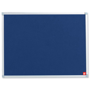 5 Star Noticeboard with Fixings and Aluminium Trim W900xH600mm Blue Ident: 271D