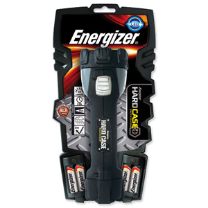 Energizer Hardcase Pro 4AA Torch 4 Super Bright LEDs 30hr Weatherproof Shatterproof Lens Ref 630060 Ident: 553F