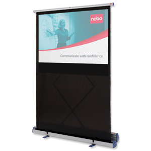 Nobo Projection Screen Floor Standing Portable Widescreen 16:10 Format W1600xH1000 Ref 1902551 Ident: 254D