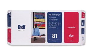 Hewlett Packard [HP] No. 81 Inkjet Dye Printhead and Cleaner 13ml Magenta Ref C4952A