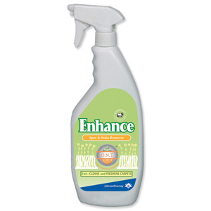 Johnson Diversey Enhance Specialist Carpet Spot and Stain Remover Spray Bottle 750ml Ref 411090 Ident: 590C