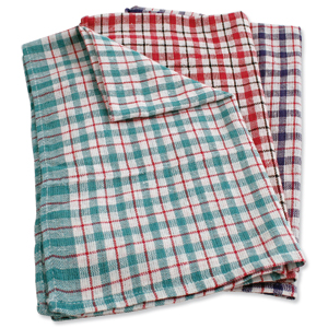 Tea Towels Chequered Ref SPC/TT01/10 [Pack 10]